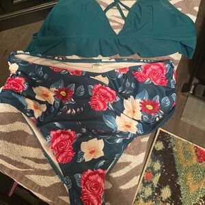 Jasambac swim suit two piece used condition   worn once size large